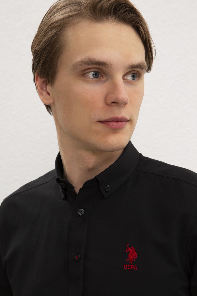 Erkek Siyah Gömlek Uzunkol Basic - 50218954077