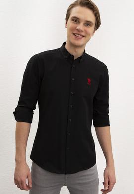 Erkek Siyah Gömlek Uzunkol Basic - 50218954077