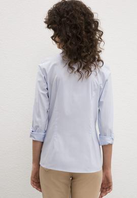 Kadın Açık Mavi Uzun Kollu Basic Gömlek - 50219519002