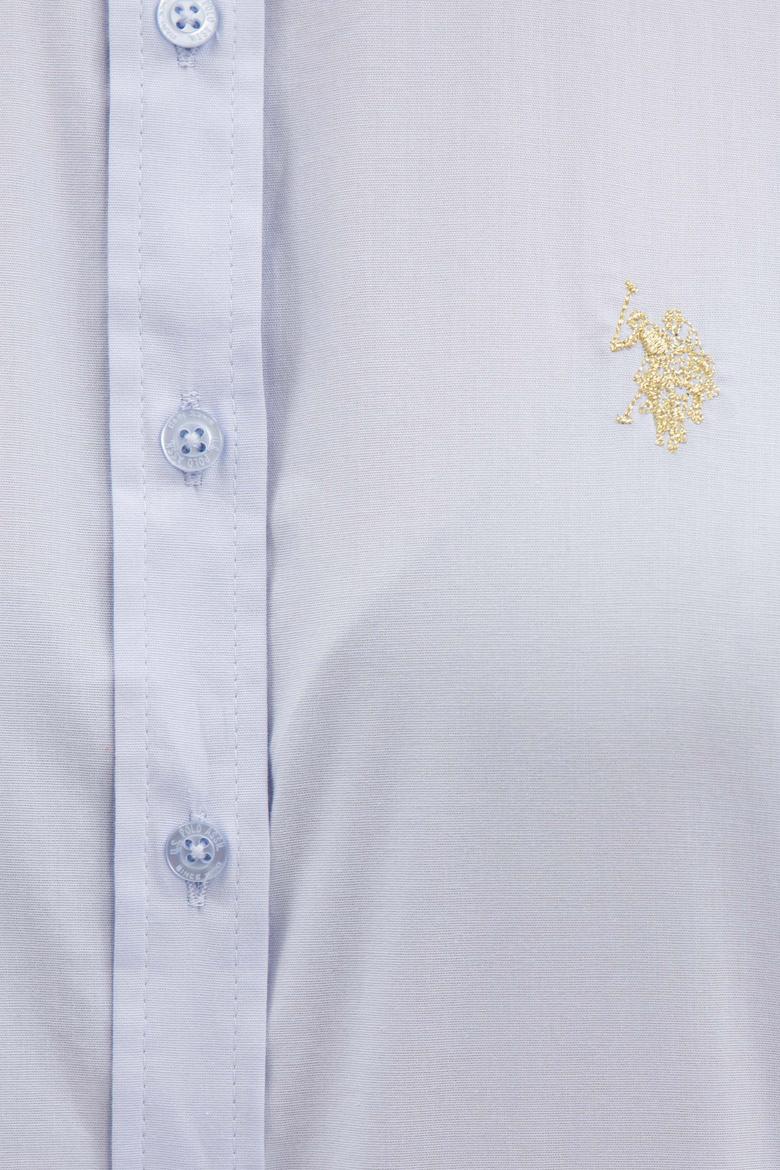 Kadın Açık Mavi Uzun Kollu Basic Gömlek - 50219519002