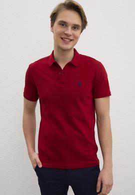 Erkek Bordo Basic Polo Yaka Tişört - 50217612330