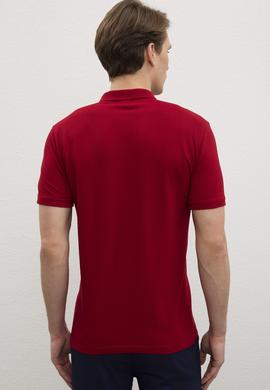 Erkek Bordo Basic Polo Yaka Tişört - 50217612330