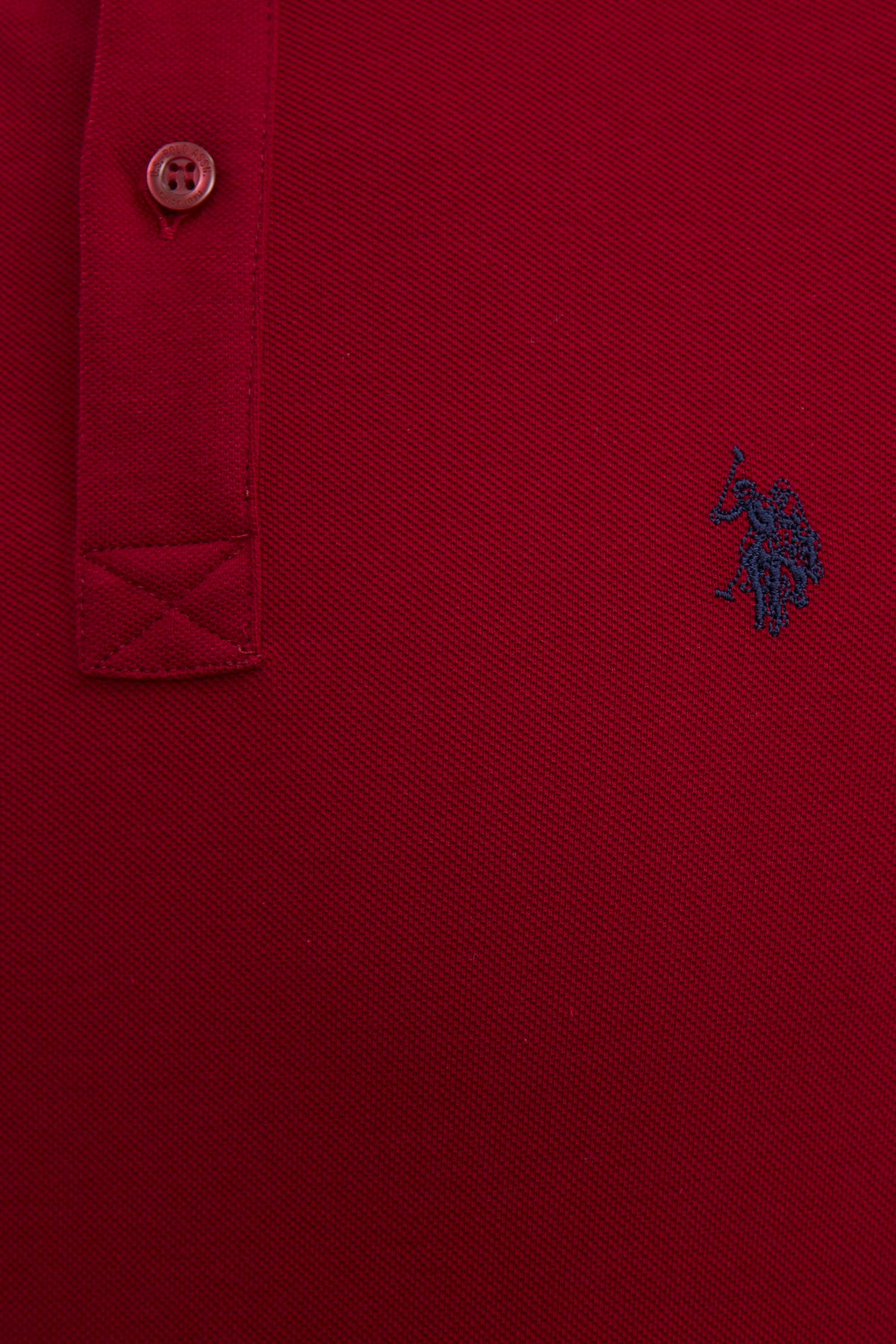 Erkek Bordo Basic Polo Yaka Tişört - Image 5