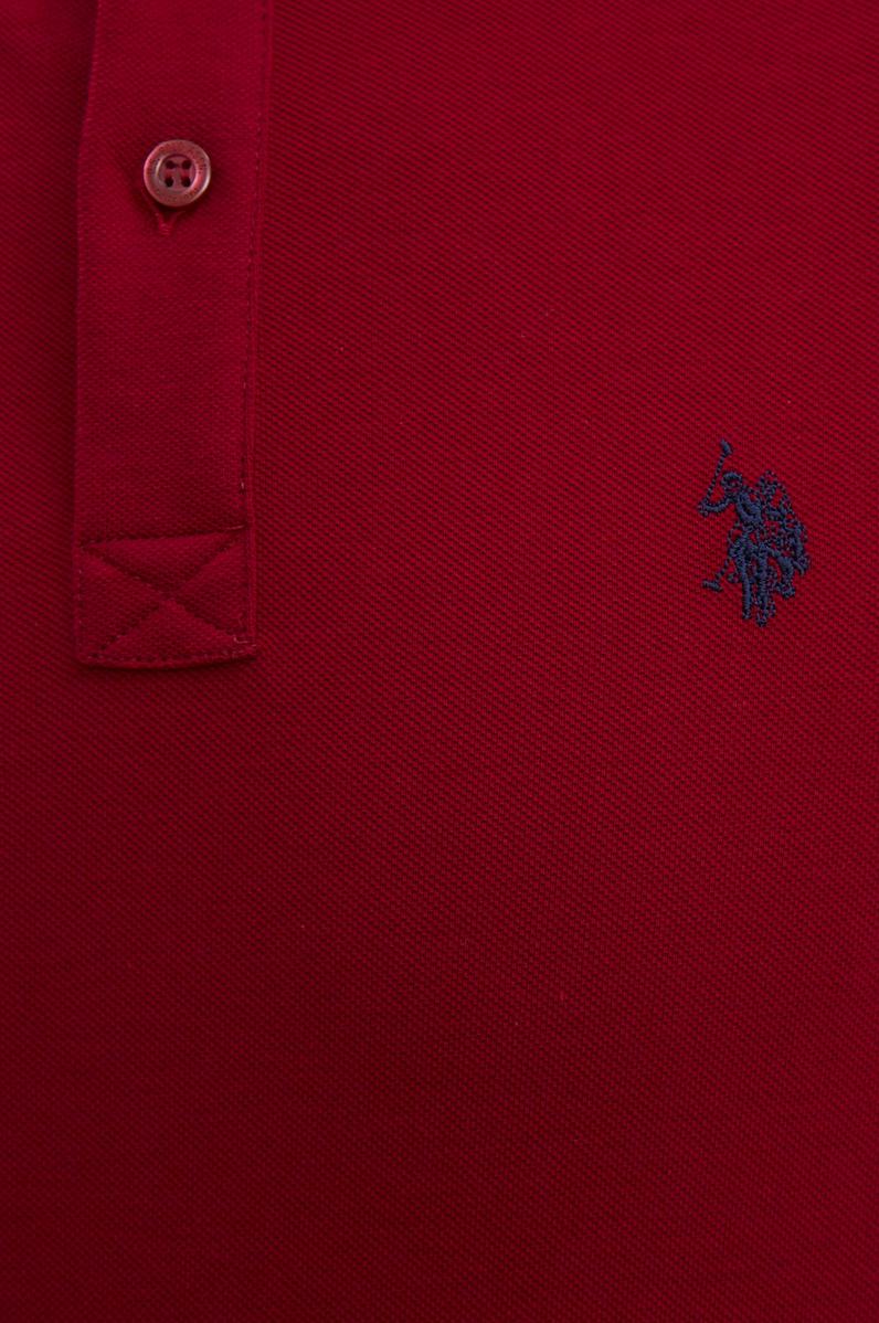 Erkek Bordo Basic Polo Yaka Tişört