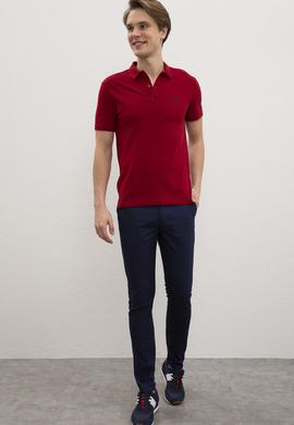 Erkek Bordo Basic Polo Yaka Tişört - 50217612330