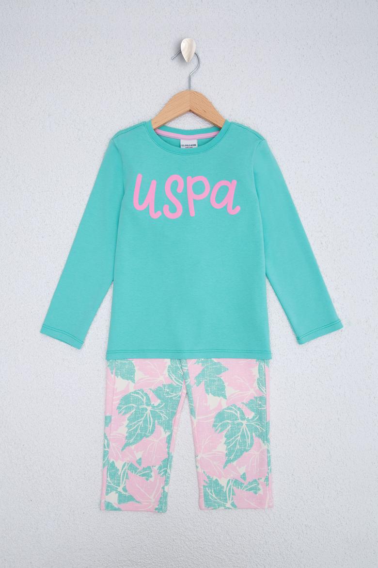 Kız Çocuk Yeşil Pijama