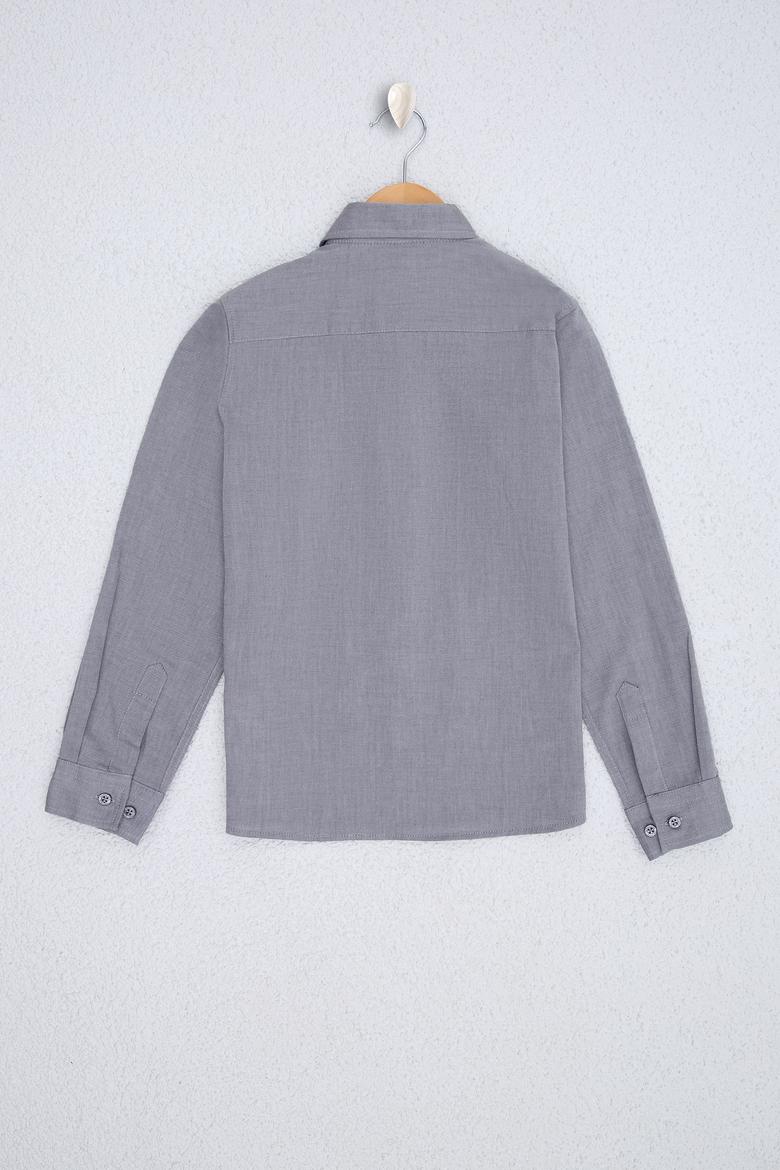 Erkek Çocuk Gri Gömlek Uzunkol - 50208611114