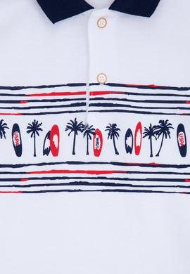 Erkek Çocuk Beyaz Polo Yaka Tişört - 50220250001