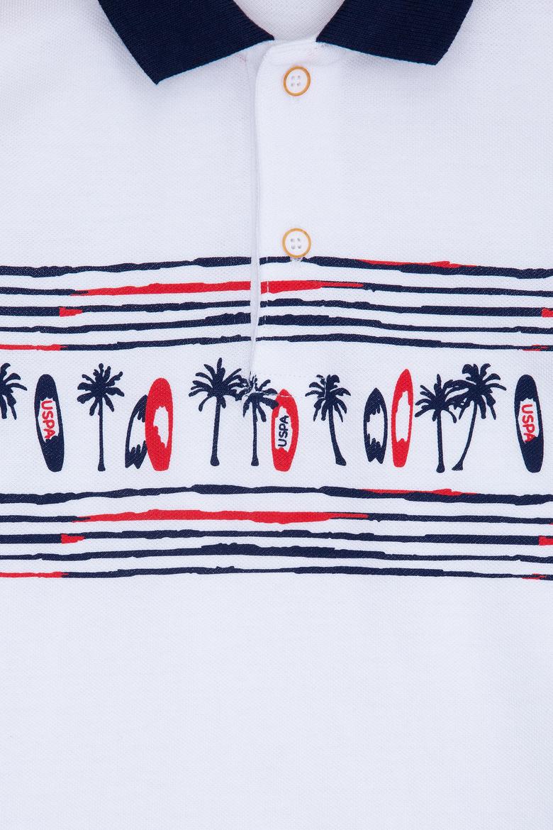 Erkek Çocuk Beyaz Polo Yaka Tişört - 50220250001