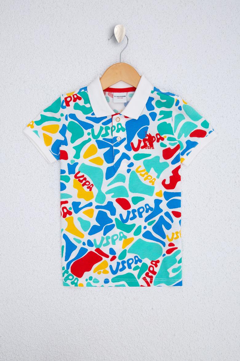 Erkek Çocuk Beyaz Polo Yaka Tişört