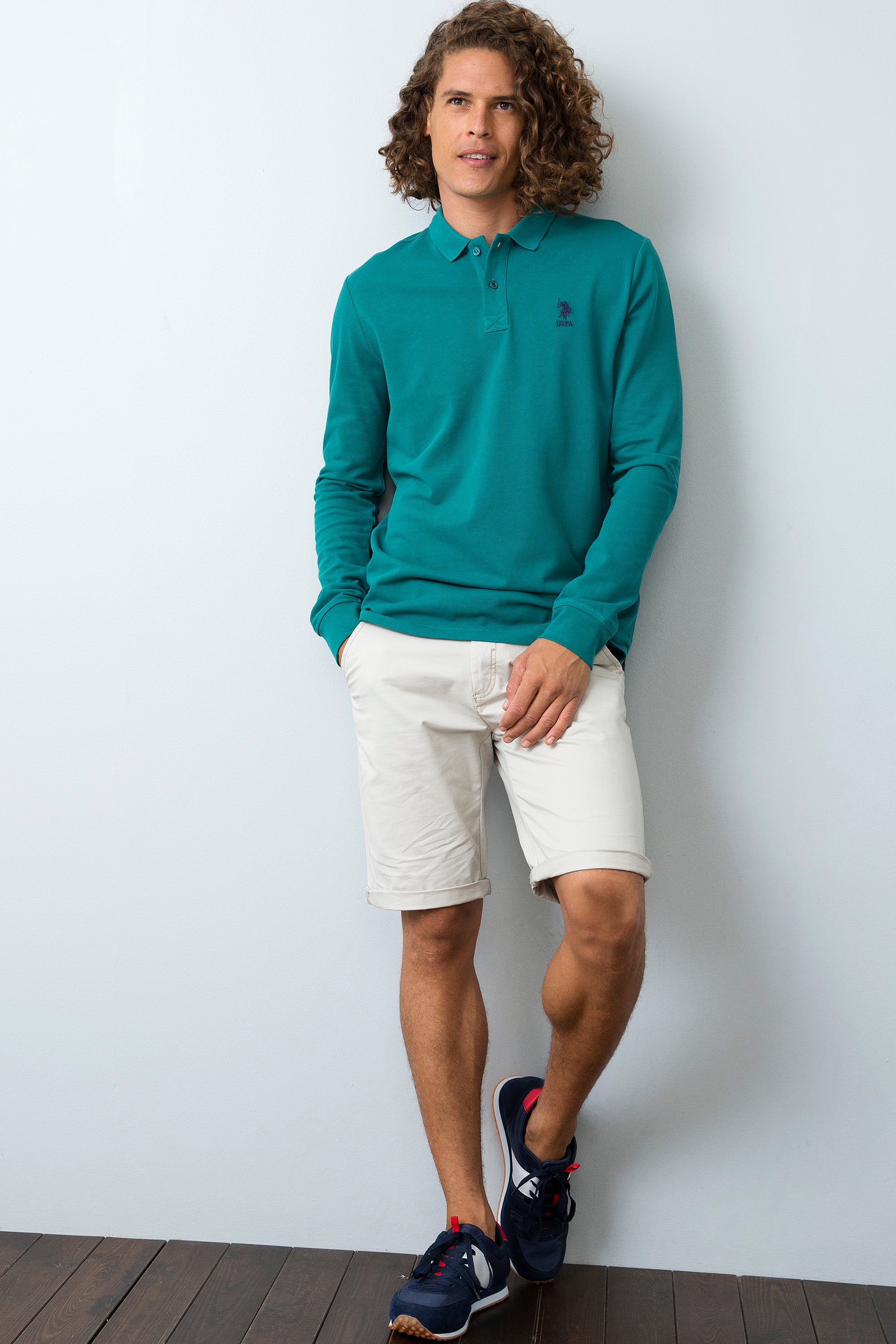 Erkek Yeşil Sweatshirt Basic