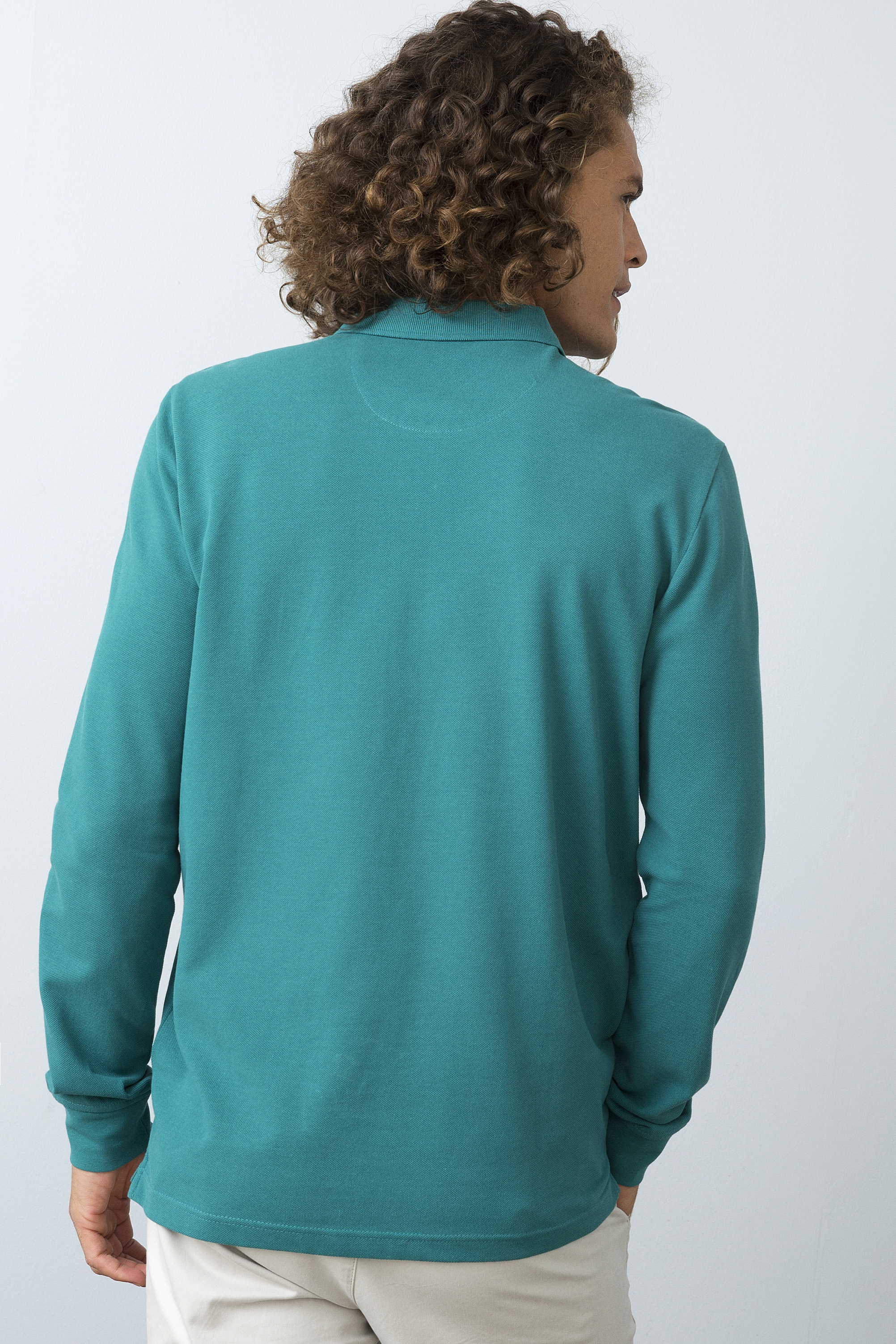 Erkek Yeşil Sweatshirt Basic - Image 4