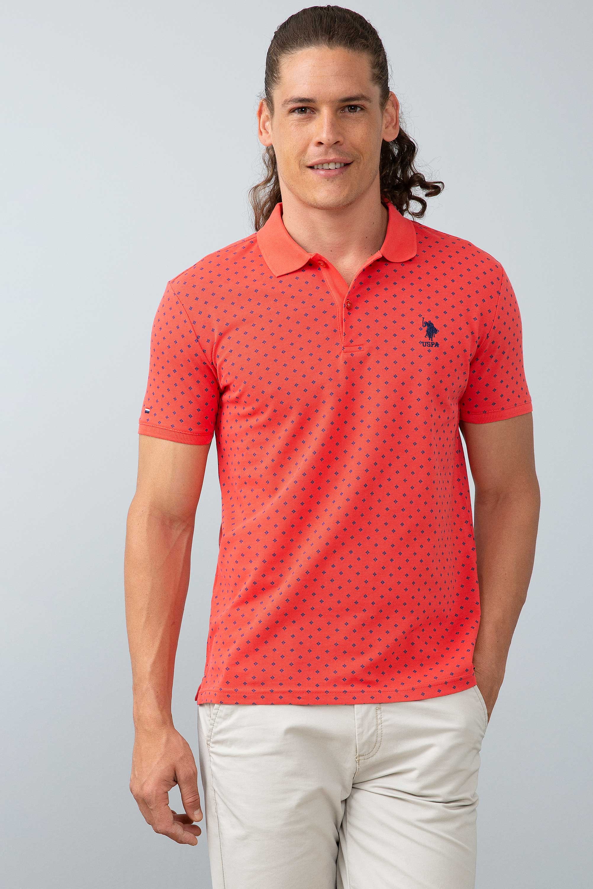 Erkek Nar Çiçeği Polo Yaka T-Shirt