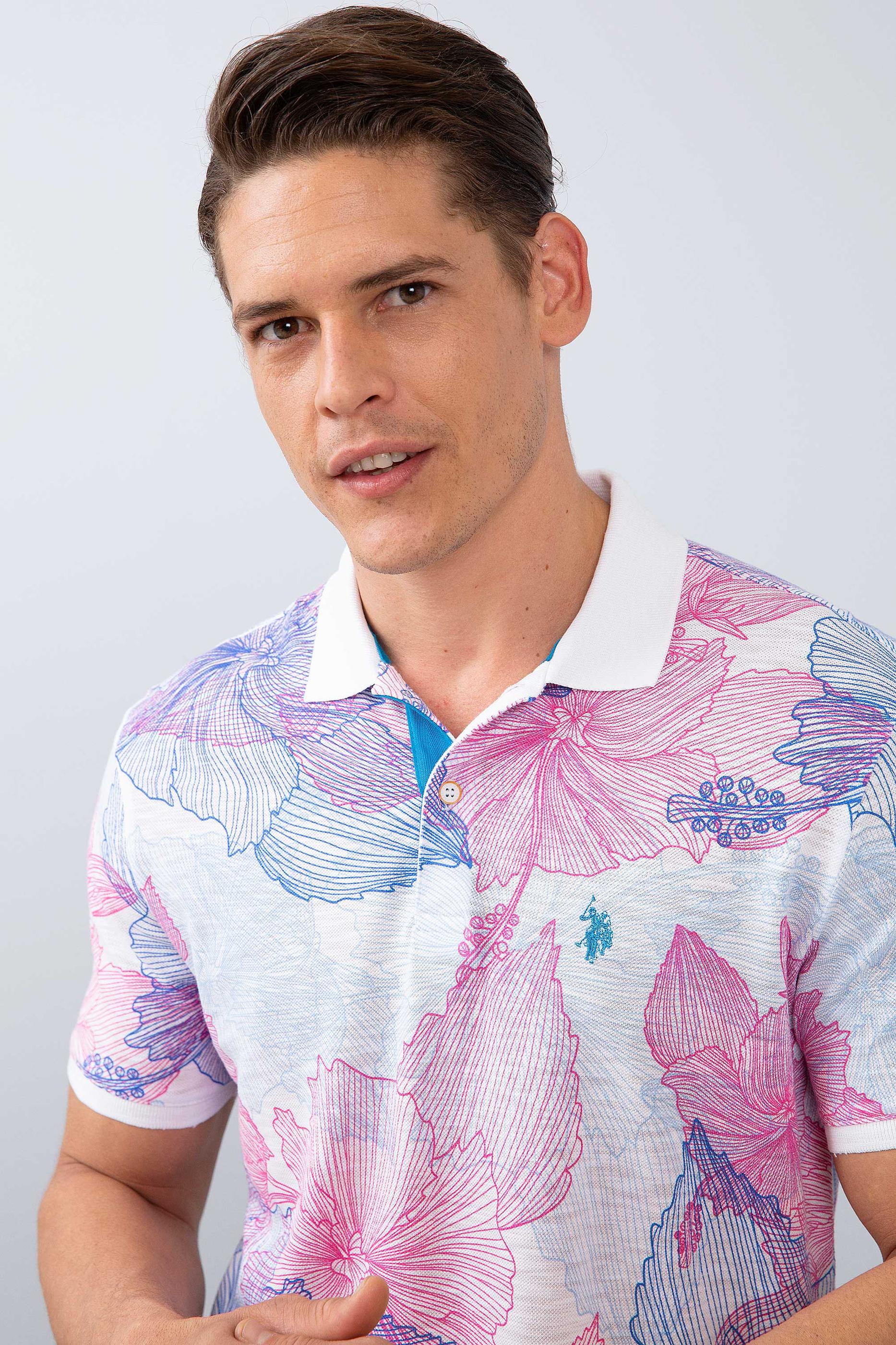 Erkek Koyu Pembe Polo Yaka T-Shirt