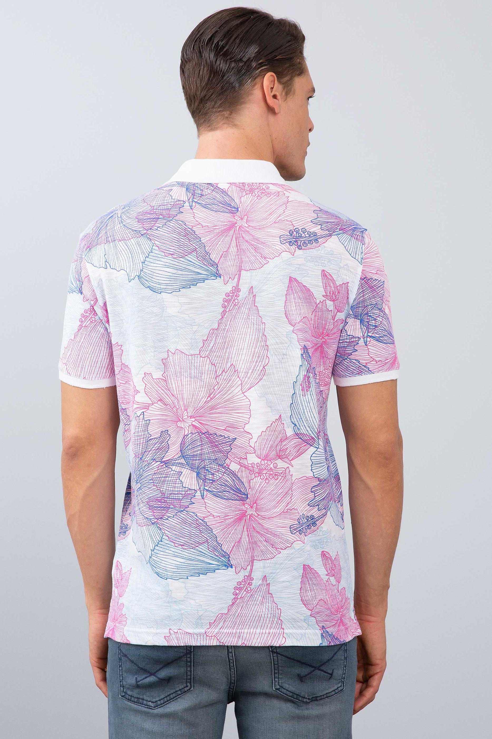 Erkek Koyu Pembe Polo Yaka T-Shirt