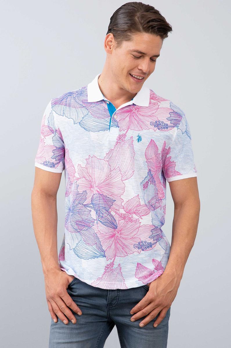 Erkek Koyu Pembe Polo Yaka T-Shirt