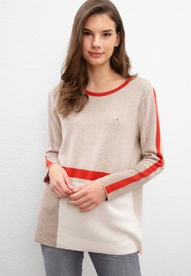 Kadın Beyaz Triko Kazak - 50206774010