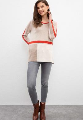 Kadın Beyaz Triko Kazak - 50206774010