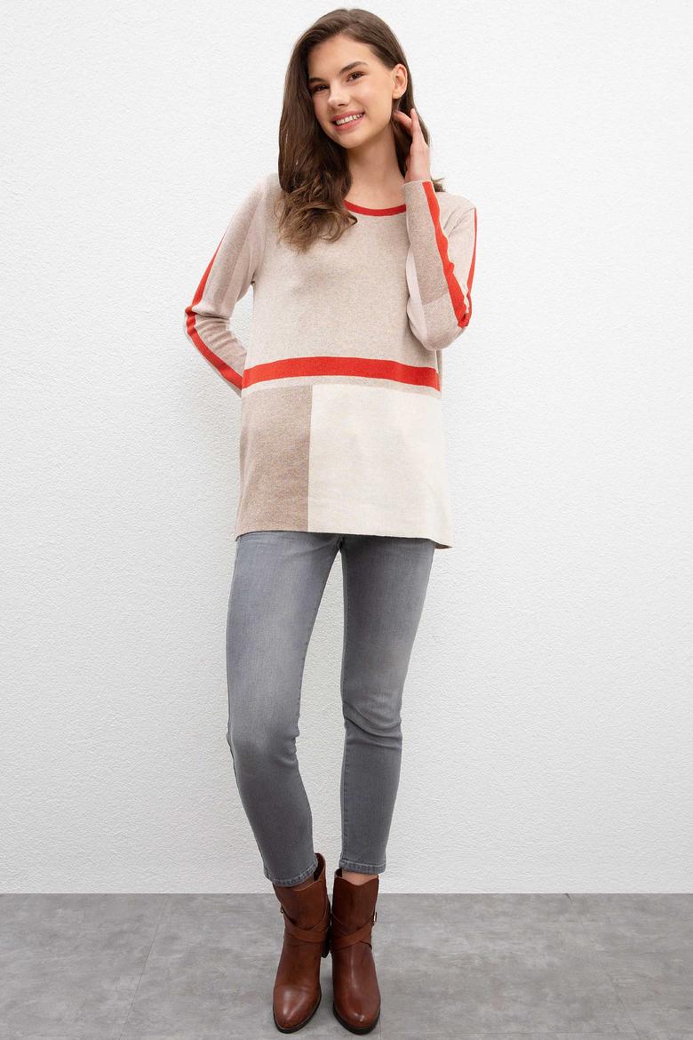 Kadın Beyaz Triko Kazak - 50206774010