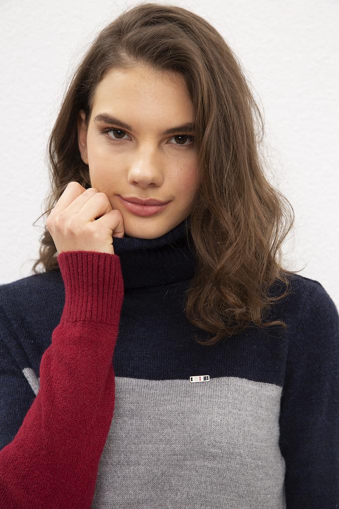 Kadın Lacivert Triko Kazak