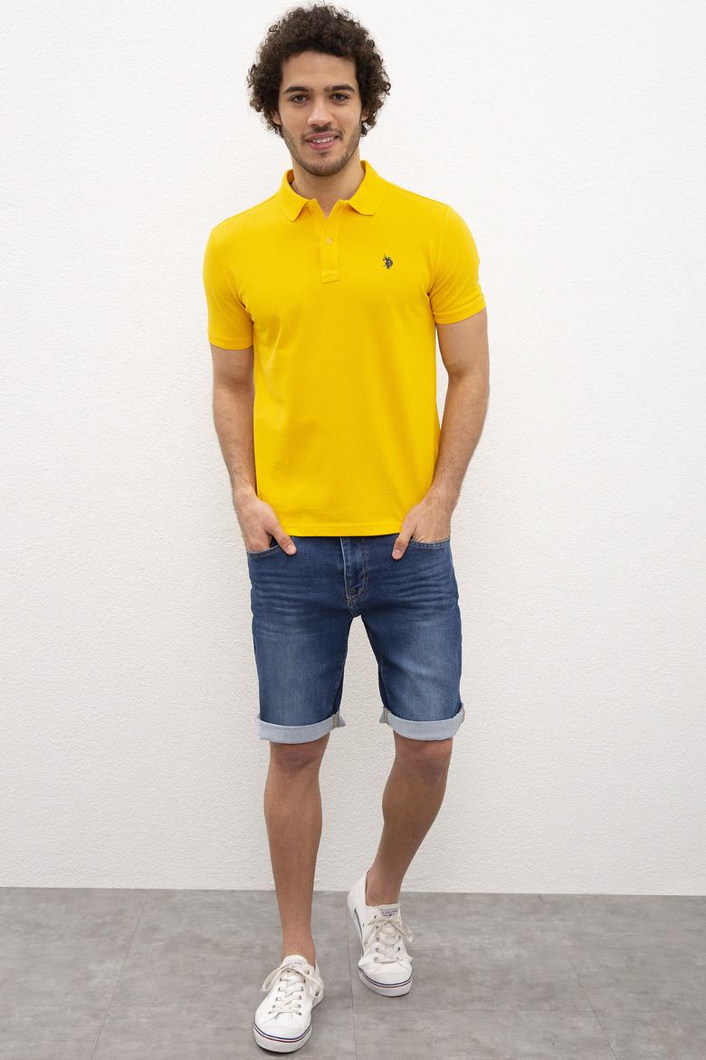 Erkek Sarı Basic Tişört - 50217612063