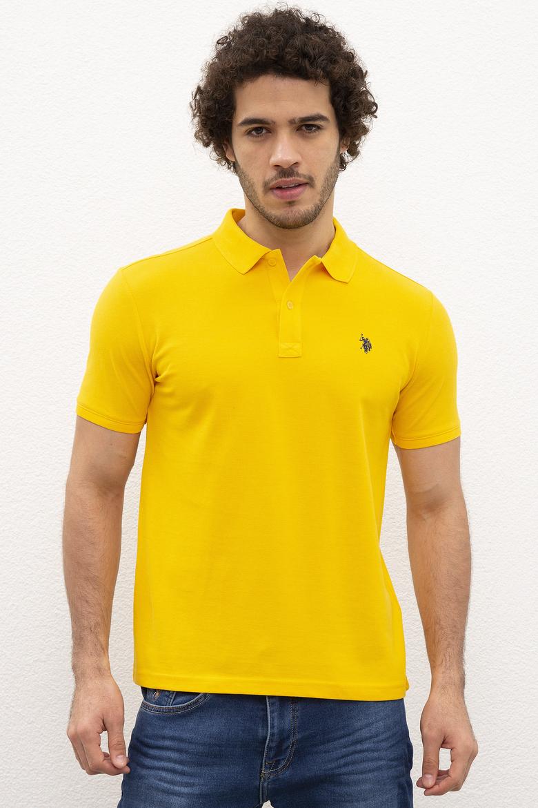 Erkek Sarı Basic Tişört