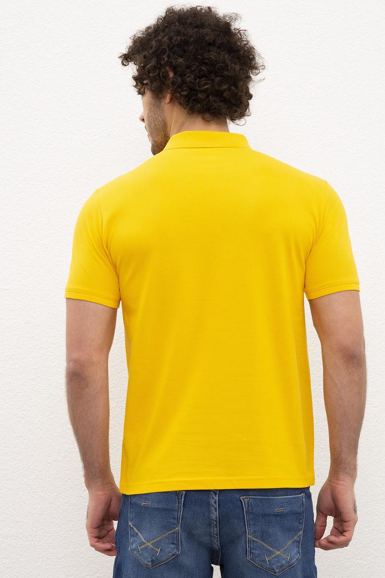 Erkek Sarı Basic Tişört - 50217612063