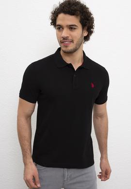 Erkek Siyah Basic Polo Yaka Tişört - 50217612110