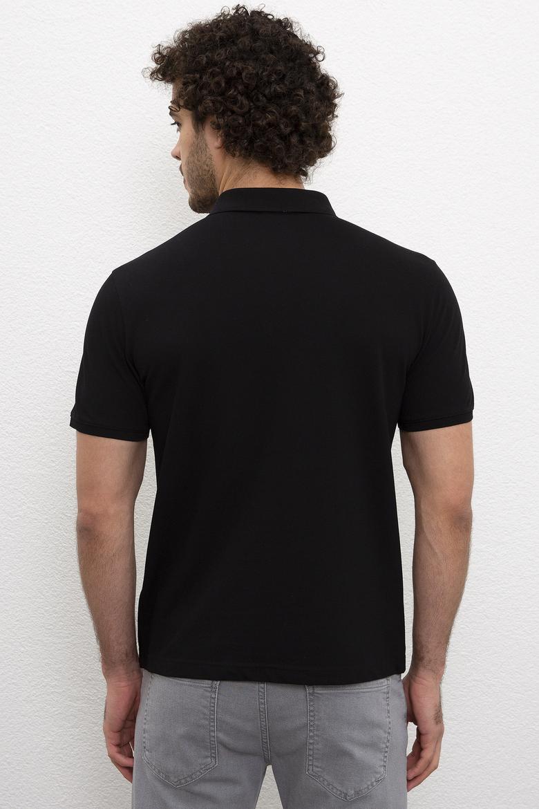 Erkek Siyah Basic Polo Yaka Tişört - 50217612110