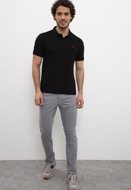 Erkek Siyah Basic Polo Yaka Tişört - 50217612110