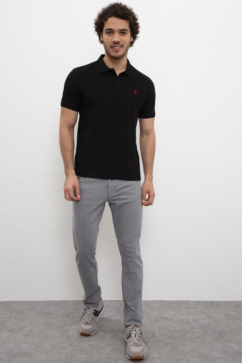 Erkek Siyah Basic Polo Yaka Tişört - 50217612110