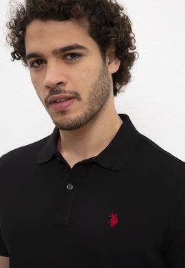 Erkek Siyah Basic Polo Yaka Tişört - 50217612110