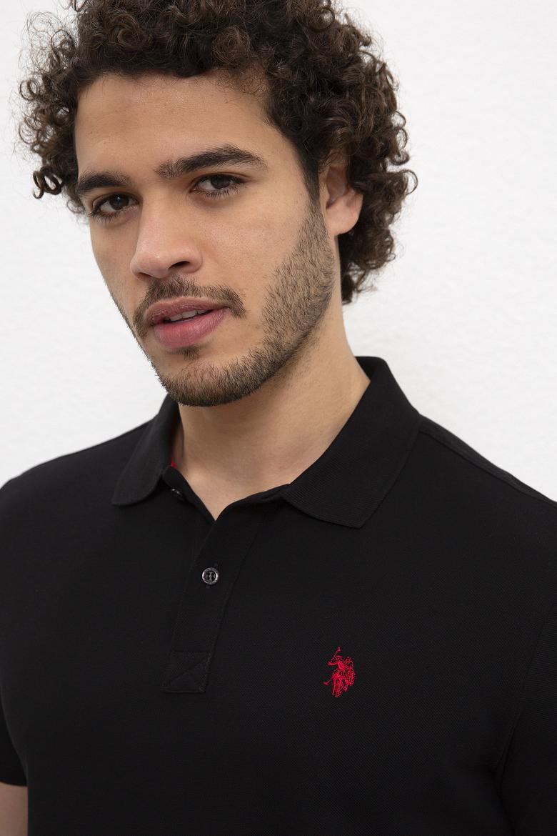 Erkek Siyah Basic Polo Yaka Tişört - 50217612110