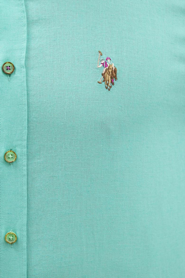 Erkek Yeşil Gömlek Uzunkol Basic - 50200420049