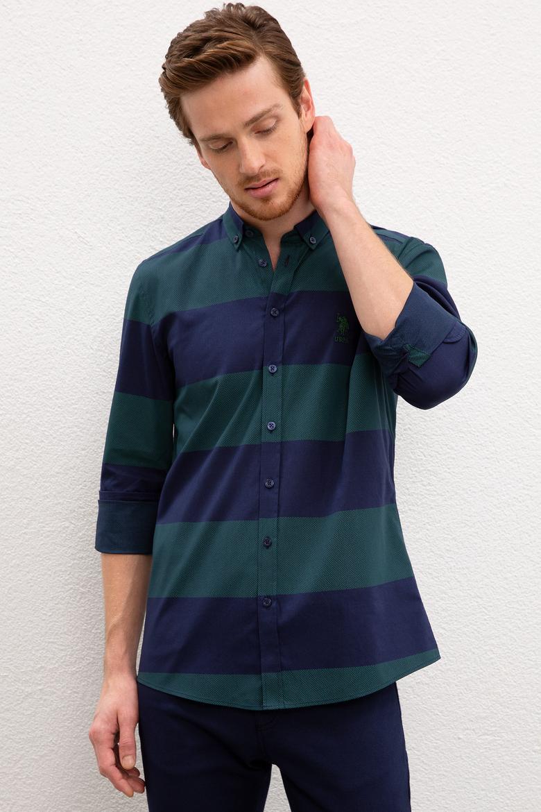 Erkek Yeşil Gömlek Uzunkol