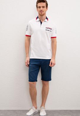 Erkek Beyaz Polo Yaka T-Shirt - 50219169004