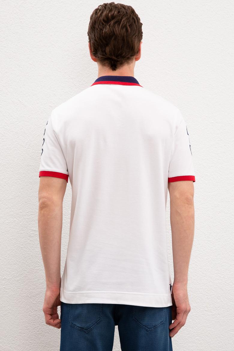 Erkek Beyaz Polo Yaka T-Shirt - 50219169004