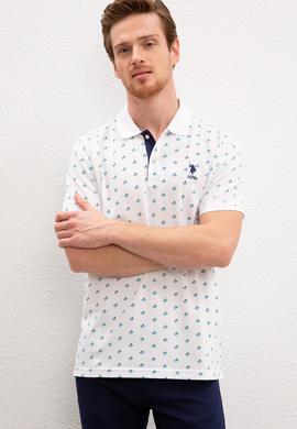 Erkek Beyaz Polo Yaka Tişört - 50219192018