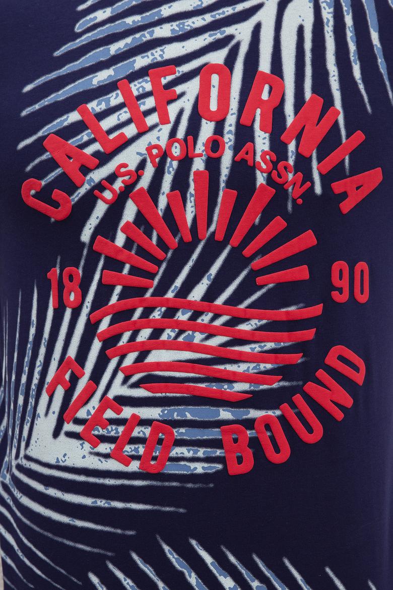 Erkek Lacivert Bisiklet Yaka T-Shirt - 50219195003