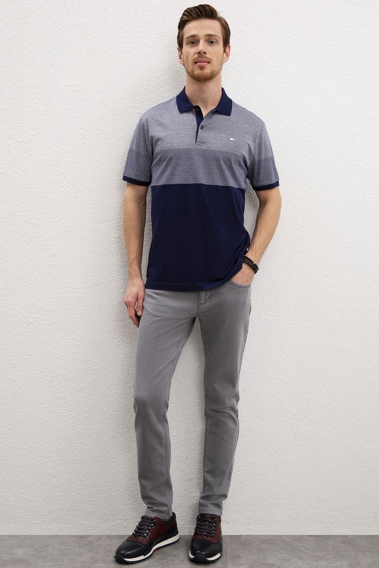 Erkek Lacivert Polo Yaka Tişört - 50219241011