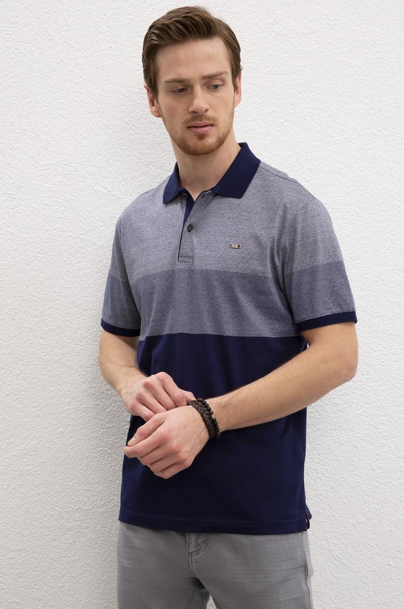 Erkek Lacivert Polo Yaka Tişört