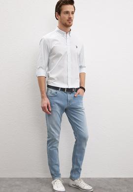 Erkek Mavi Denim Pantolon - 50220301005