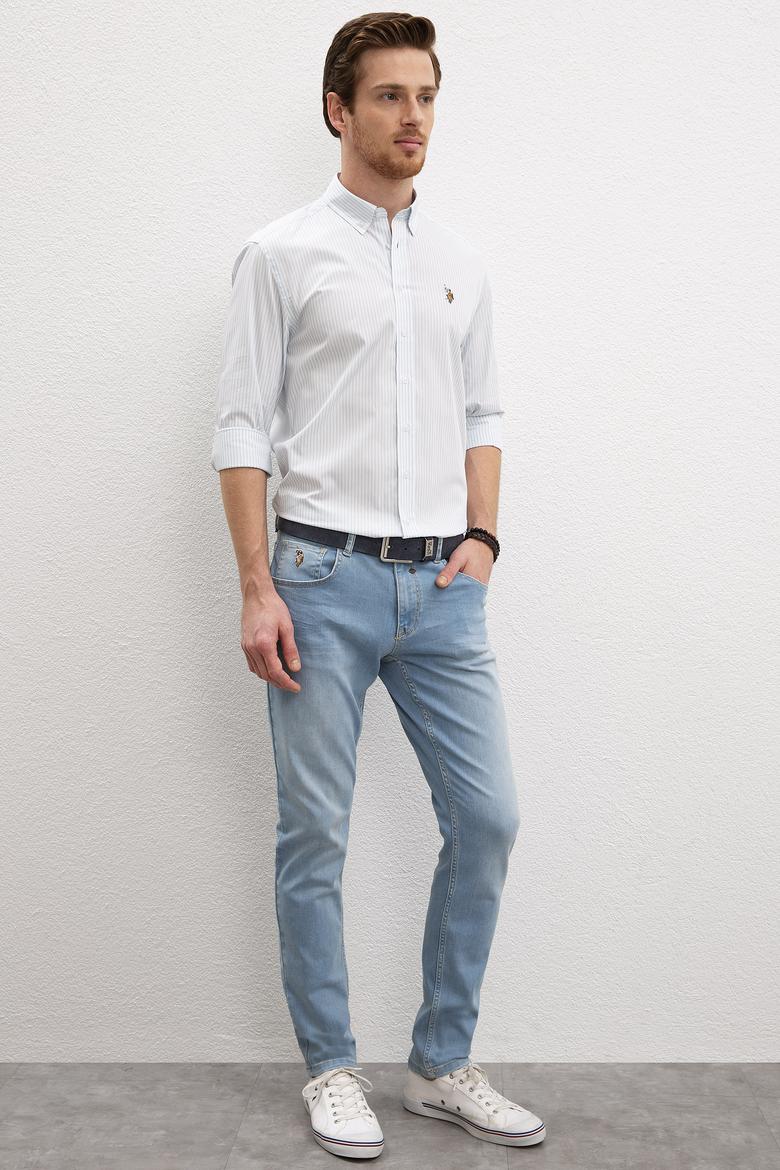 Erkek Mavi Denim Pantolon - 50220301005