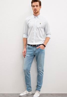 Erkek Mavi Denim Pantolon - 50220301005