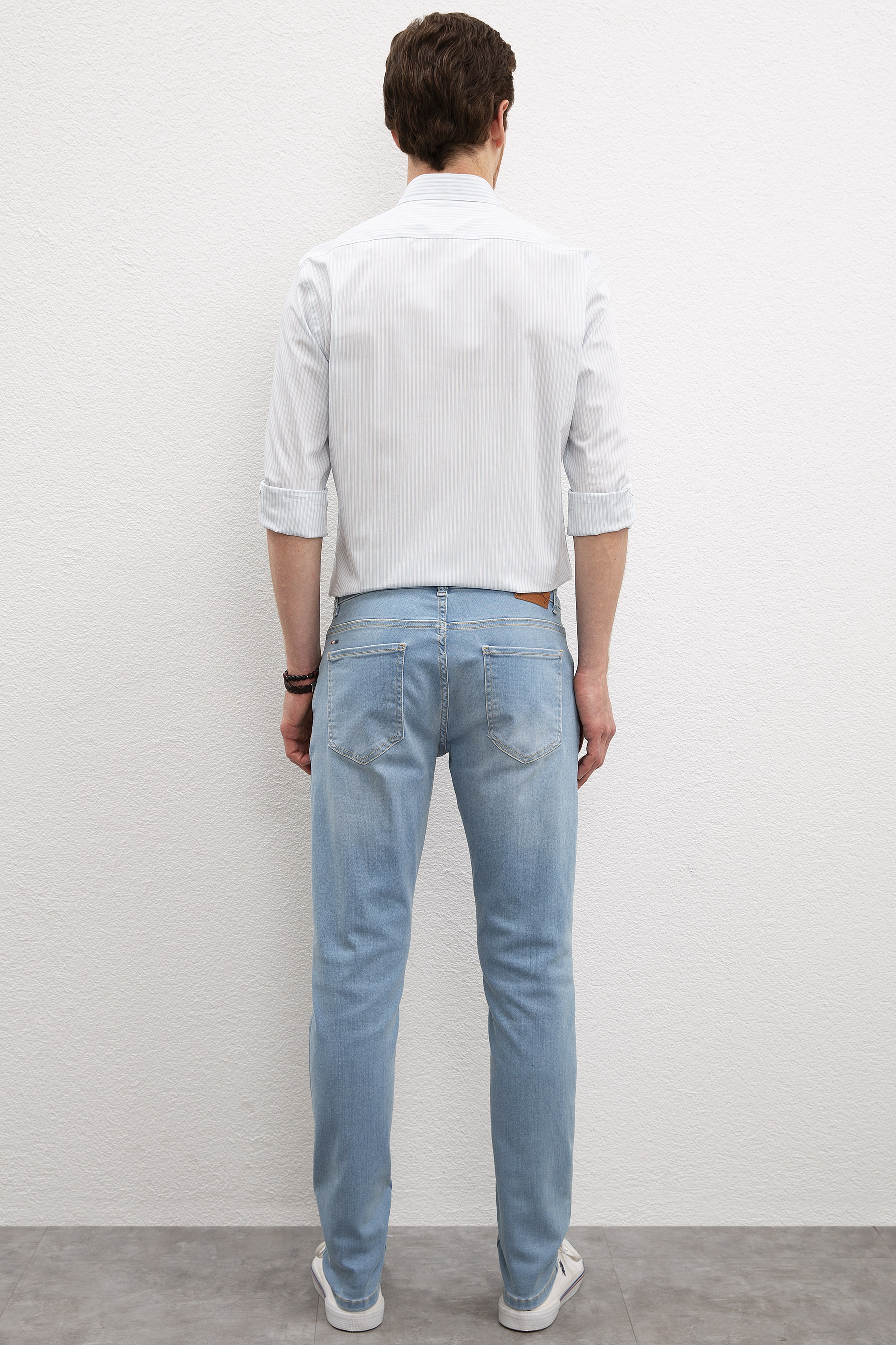 Erkek Mavi Denim Pantolon - Image 3