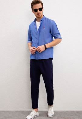 Erkek Mavi Gömlek Uzunkol Basic - 50205844085