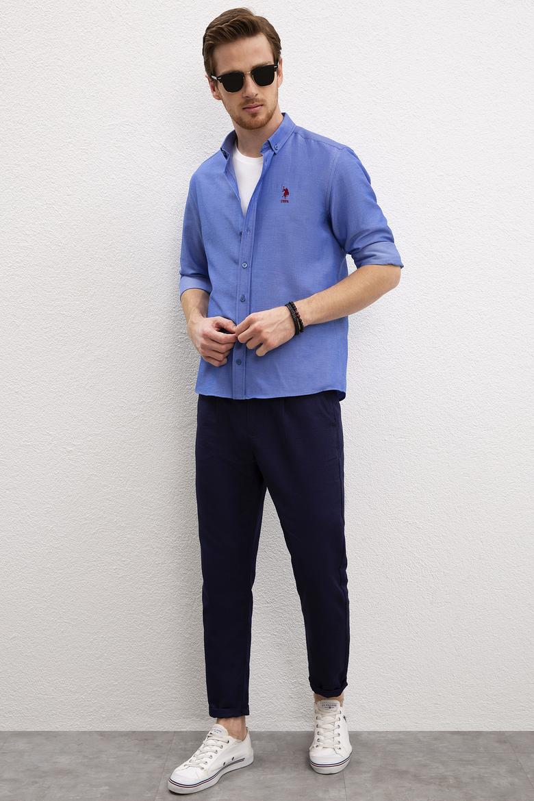 Erkek Mavi Gömlek Uzunkol Basic - 50205844085