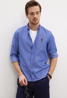 Erkek Mavi Gömlek Uzunkol Basic - 50205844085