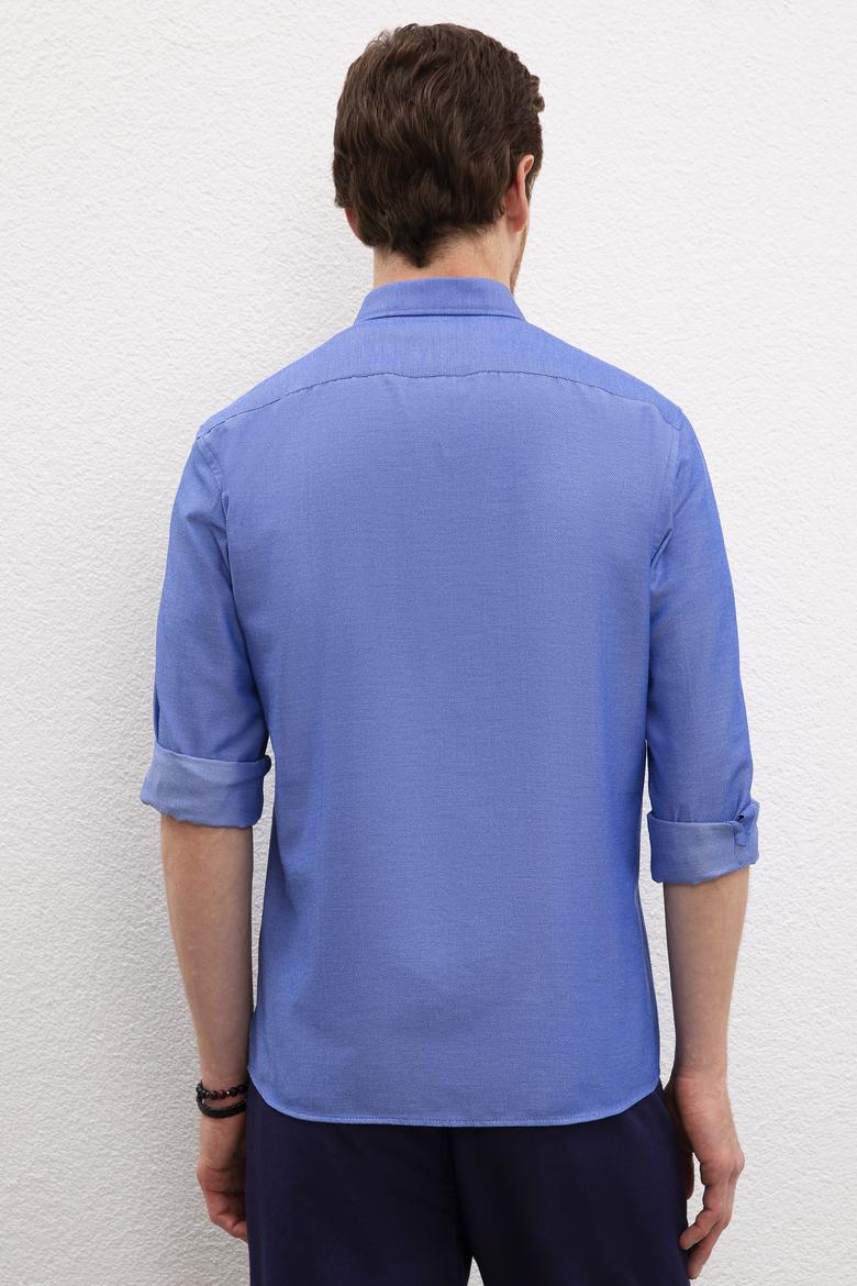 Erkek Mavi Gömlek Uzunkol Basic - 50205844085
