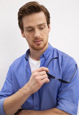 Erkek Mavi Gömlek Uzunkol Basic - 50205844085